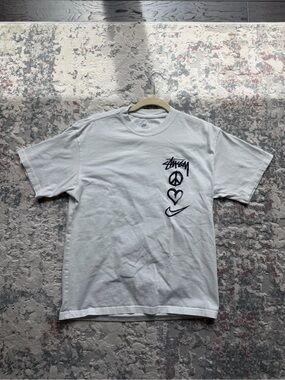 Nike White Crewneck Tee with Subtle Grey Logo